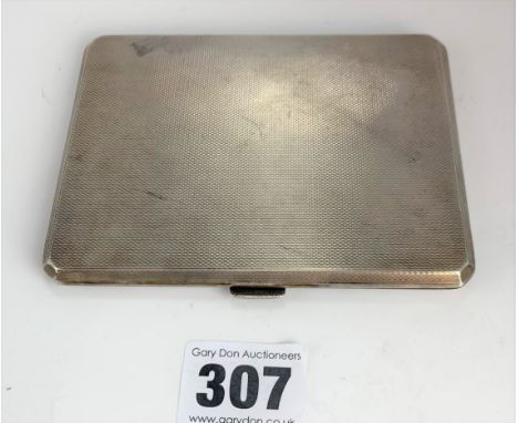 Silver cigarette case 4.5" x 3.5", w: 5.2 ozt