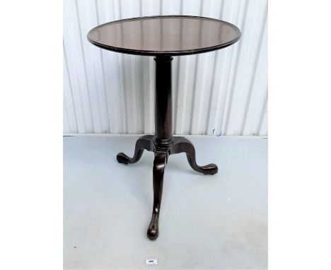 Georgian mahogany tripod table, 18" diameter x 25"h, with provenance