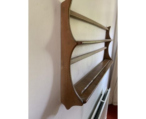 &nbsp;Ercol Plate Rack&nbsp;&nbsp;Mid Century light brown 38" w x 5" d x 19" h