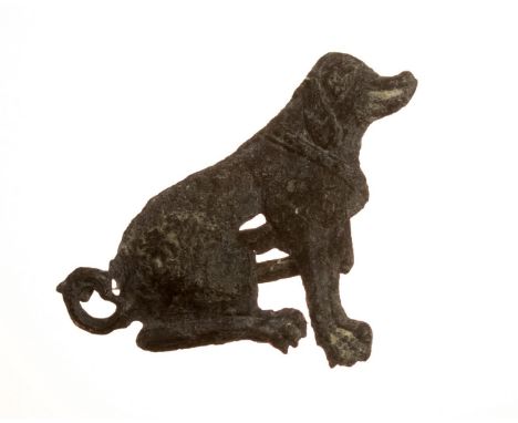 'Talbot family' retainer's badge in the form of a Talbot hound seated right, wearing a studded collar. Talbot badges were ass