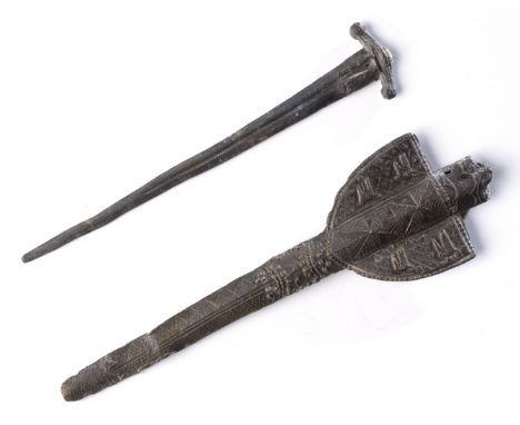 Thomas Becket sword and scabbard pilgrims badge. A highly decorated pilgrims badge in the form of the sword that killed Thoma