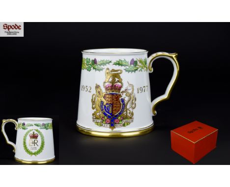 Spode Silver Jubilee China Tankard, original box and as new condition.