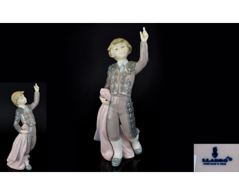 Lladro Porcelain Figure ' Young Matador ' Model No 5116. Issued 1982 - 1985. Height 10.25 Inches. 1st Quality & Mint Conditio