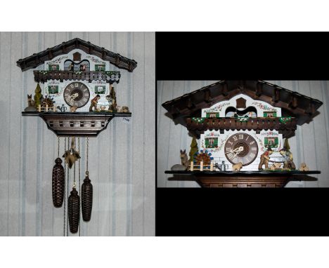 Superb Quality and Original Black Forest Cuckoo Clock with Mechanical Movement, Good Tone and Well Made Cuckoo Clock. 11 Inch