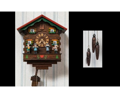 Superb and Original Black Forest Cuckoo Clock with Mechanical Movement, Good Tone and Well Made Cuckoo Clock with whimsical f