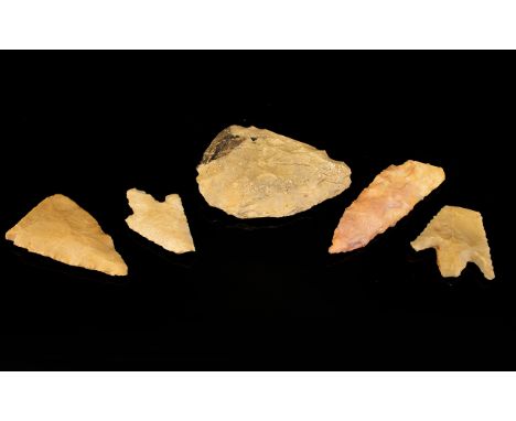 Archaeology Natural History Interest, Collection Of Arrow Head Artifacts