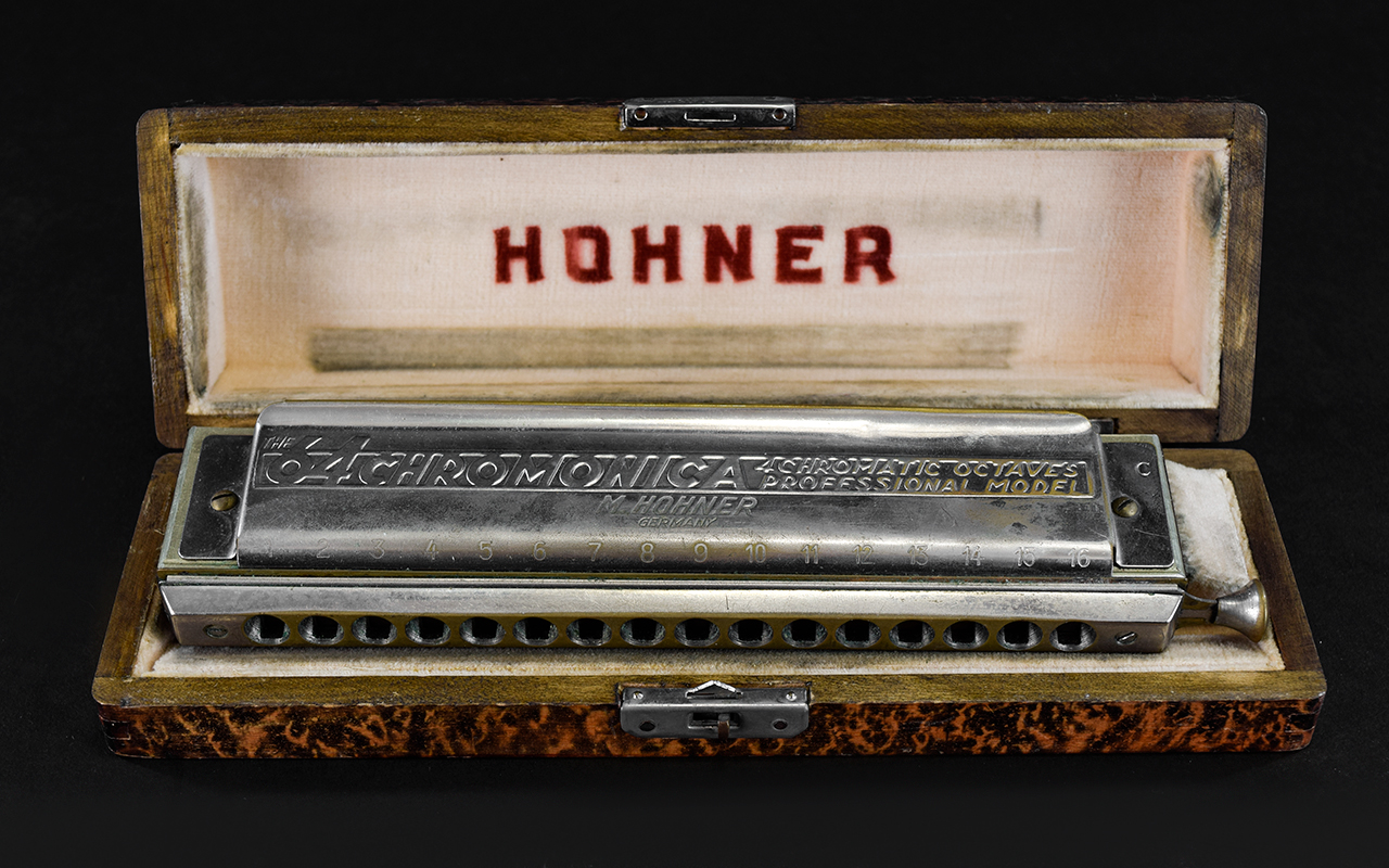 Vintage Hohner 64 Chromonica Professional Harmonica with 4octave range