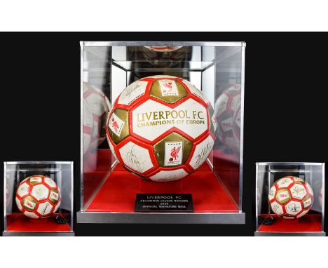 Liverpool Football Club Autograph Interest 2005 Champions League Winners Official Club Issued Signature Ball A rare and wonde