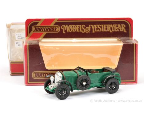 Matchbox Models of Yesteryear Y2 1930 4.5 litre Supercharged Bentley - Pre-production trial model - resin or plastic construc