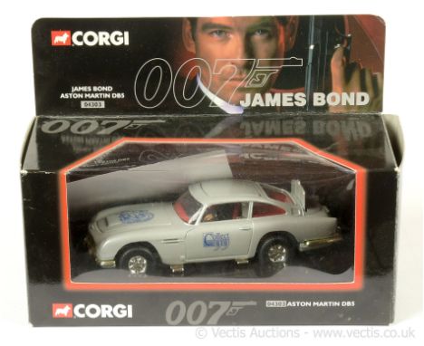 Corgi "James Bond" 04303 Aston Martin DB5 (1/36th scale) - silver, red interior, "Collect 99" issue with certificate 0123 of 