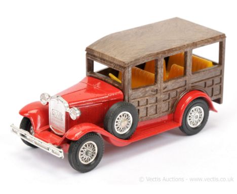 Matchbox Models of Yesteryear Pre-production colour trial model Y21 1930 Ford Model A Woody Wagon - dark red bonnet and chass
