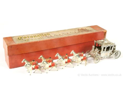 Matchbox early Moko Lesney Toys large scale Coronation Coach with figure of Her Majesty Queen Elizabeth only - chrome plated 