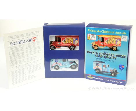 Matchbox Models of Yesteryear 2 x "Ronald McDonald's House Camp Quality" 1999 Collectors Gift Sets comprising Ford Model TT V