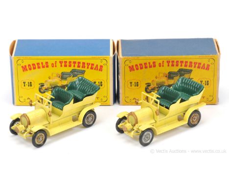 Matchbox Models of Yesteryear Y16 1904 Spyker Veteran Automobile (1) Issue 5 - pale lemon yellow body and chassis, gold radia