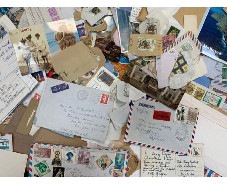 Very untidy collection of covers and stamps, to include; a Royal Mail Stamp Album with small quantities of Belgium, France &a