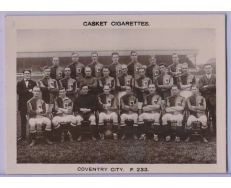 Pattreiouex 1922 Football Teams - Coventry City No.F233, in very good condition apart from very small light crease to bottom 