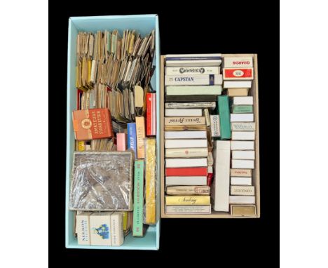 A collection of cigarette packets from the early 20th Century to 1960's, condition is mixed, with packets from Abdulla, Sincl