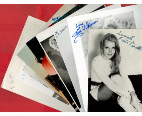 Glamour Collection of 10 Vintage Signed Photos (Includes nudes) approx size 10 x 8, and 8 x 5, Includes Barbara Pascoe, June 