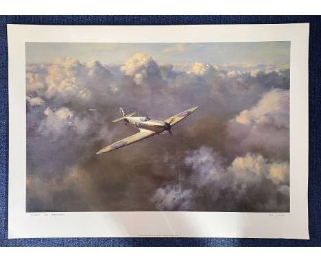 Roy Cross 27. 5 X 19. 5 Colour Print Titled Flight of Freedom. All autographs come with a Certificate of Authenticity. We com