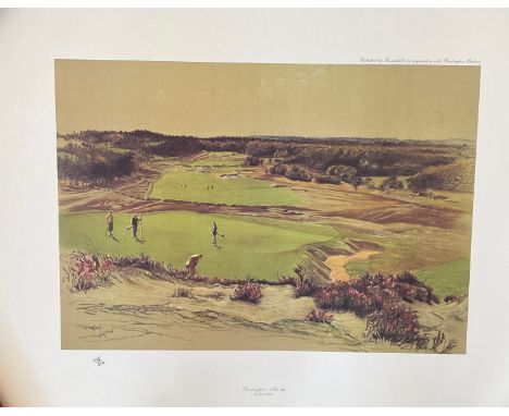 Cecil Aldin Limited Edition 25x20 Colour Print Titled Sunningdale-The 4th. All autographs come with a Certificate of Authenti