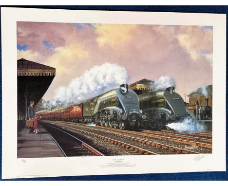 Barry Price signed colour print titled A4s At York. Approx 20 x 27. All autographs come with a Certificate of Authenticity. W