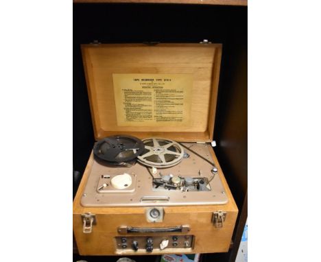 A vintage Clarke &amp; Smith reel to reel tape recorder
