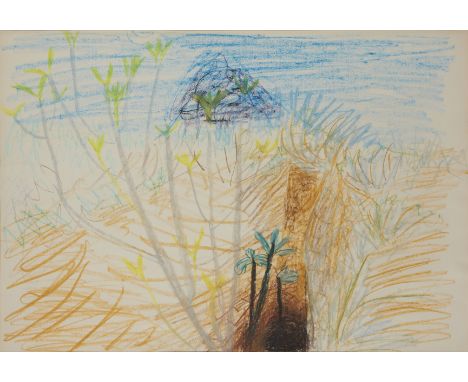 Winifred Nicholson, British 1893-1981 - Flowers; crayon on paper, 33.5 x 48.7 cm (ARR) Provenance: Sotheby's, London, 30th Se