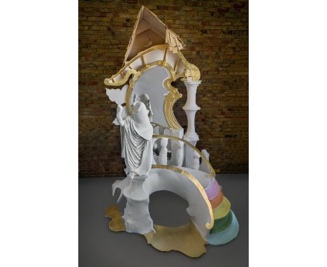 Rachel Feinstein, American b.1971 - The Shack, 2001; wood, cedar shingles, wire, plaster, nylon fabric, mirror, gold leaf & e