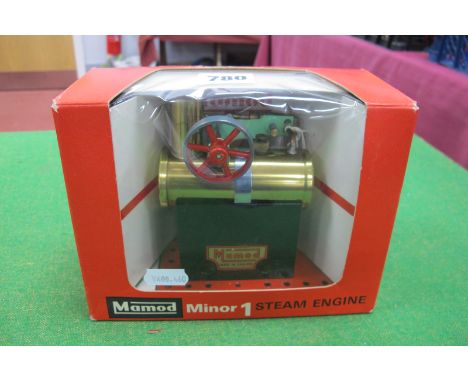 A Boxed 'Live Steam' Mamod Minor 1 Steam Engine, very good unsteamed condition with burner, funnel, literature.