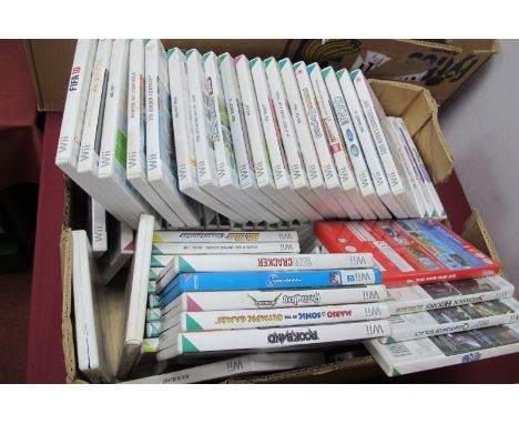 Approximately Eighty Nintendo Wii Games, to include Mario and Sonic At The Olympics, Rock Band, Quantum of Solace, Disney Uni