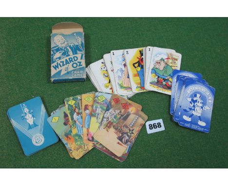 A Pre-War The Wizard of Oz Card Game, by Pepys, set of forty four cards with rules, original box, wear to box, tears, missing