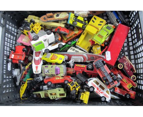 A quantity of Playworn Diecast Model Vehicles by Matchbox, Corgi, Lledo, to include Superkings Hercules Mobile Crane K-20001 