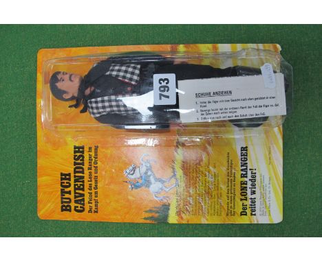 AN Original Marx Toys Ref No 7402/1G 'Lone Ranger Series' Butch Cavendish Action Figure, presented within bubble on unpunched