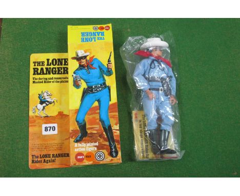 An Original Marx Toys Ref No 7400 The Lone Ranger Fully Jointed Action Figure, boxed.