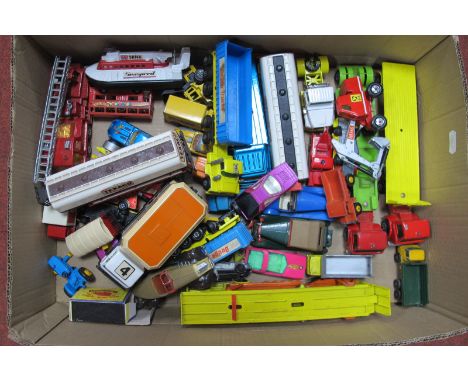 A Quantity of Playworn Diecast Model Vehicles, appearing to be predominately Matchbox, including K-22 Hovercraft, No. 75 Alfa