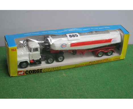 A Boxed Corgi Major Diecast Model #1152 Mack Truck, with Gloster Saro Articulated Petrol Tanker, 'Esso' slight crushing/warp 