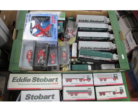 A collection of Diecast Model Vehicles by Atlas Editions, Corgi, Lledo and Other, to include Eddie Stobart 1:76 Volvo FH frid