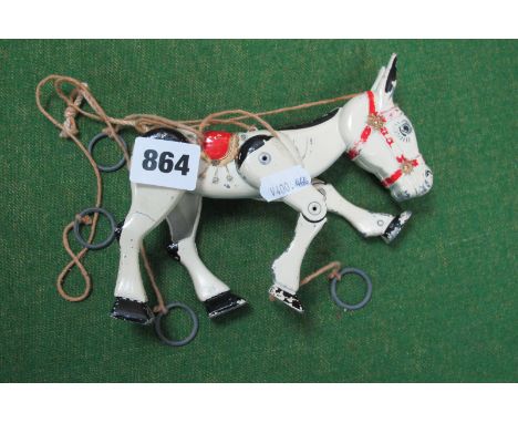 A Mid XX Century Diecast Muffin the Mule String Puppet, stamped 'Made in England'.