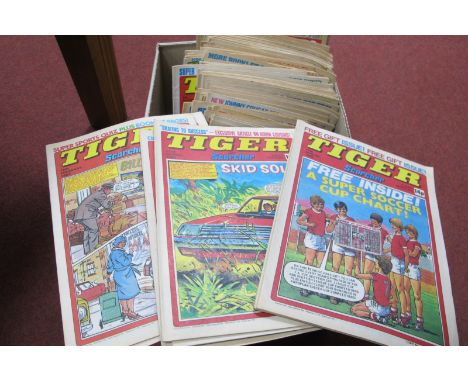 One Hundred Plus Tiger and Scorcher, Roy of The Rovers Comics, mostly 1970's editions, (one box).