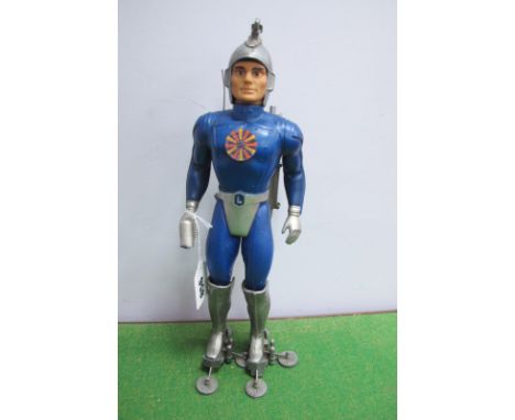 A Circa 1967 Mattel Captain Lazer Plastic Action Figure 'Major Matt Maston Friend', accessories include Space Tredder Boots, 