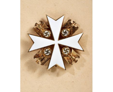 Orden und Ehrenzeichen - Deutscher-Adler-Orden : Deutscher Adler Orden: Verdienstkreuz 2. Stufe (4. Klasse).Steckkeruz. Silbe