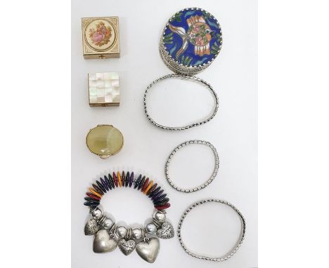 Large quantity of costume jewellery to include enamel, beads, faux pearls, brooches, etc