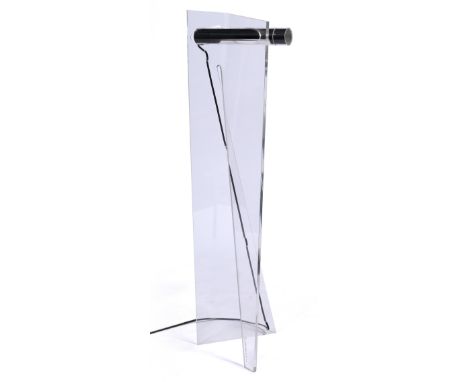 1970s School Perspex standing light, probably German, signed, 108cm high