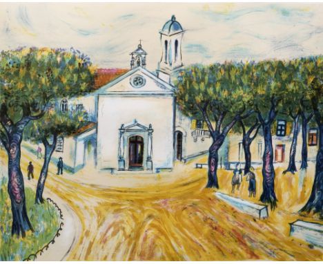 Carlos Nadal (Spanish, 1917-1998) Street scene, lithograph in colours, 41/150, signed lower right, framed and glazed (73cm x 