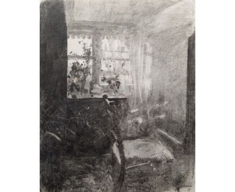 Interior Scene Charcoal, signed lower right (K Williams), framed and glazed (100cm x 80cm)