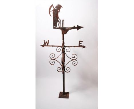 Weather Vane Old Father Time, ironwork, 130cm high