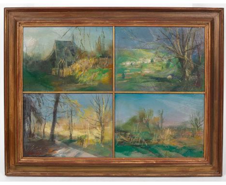 ARR Philip James (contemporary)Cotswold Viewsincluding Taynton, Vale of Sevenhampton, Ablington and Oakley Streetsigned lower