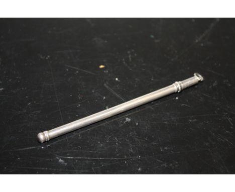 AN ART DECO SILVER SWIZZLE STICK
