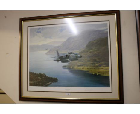 A SIGNED LIMITED EDITION GERALD COULSON PRINT ENTITLED 'THUNDER IN THE HILLS' 169/850