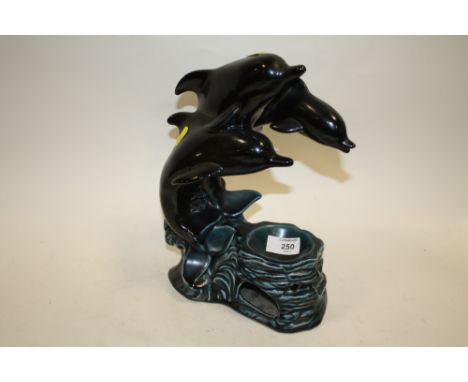 A POOLE TYPE DOLPHIN TEALIGHT HOLDER STYLE FIGURE